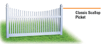 Classic Scallop Picket Fence