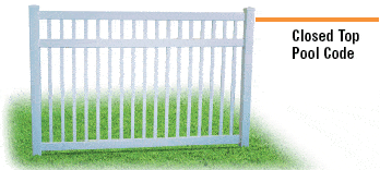 Closed Top Pool Code Fence