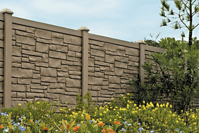 Heartwood Vinyl Fence Natural Stone