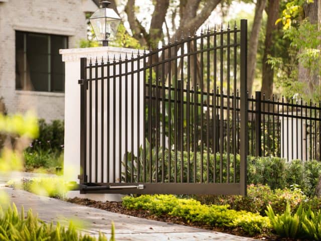 Bronze Estate Gate with Finials