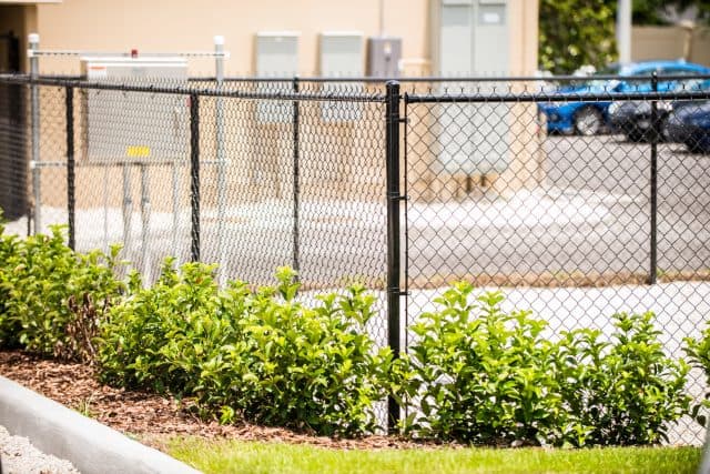 Chain Link Fence - Commercial Black Vinyl Coated