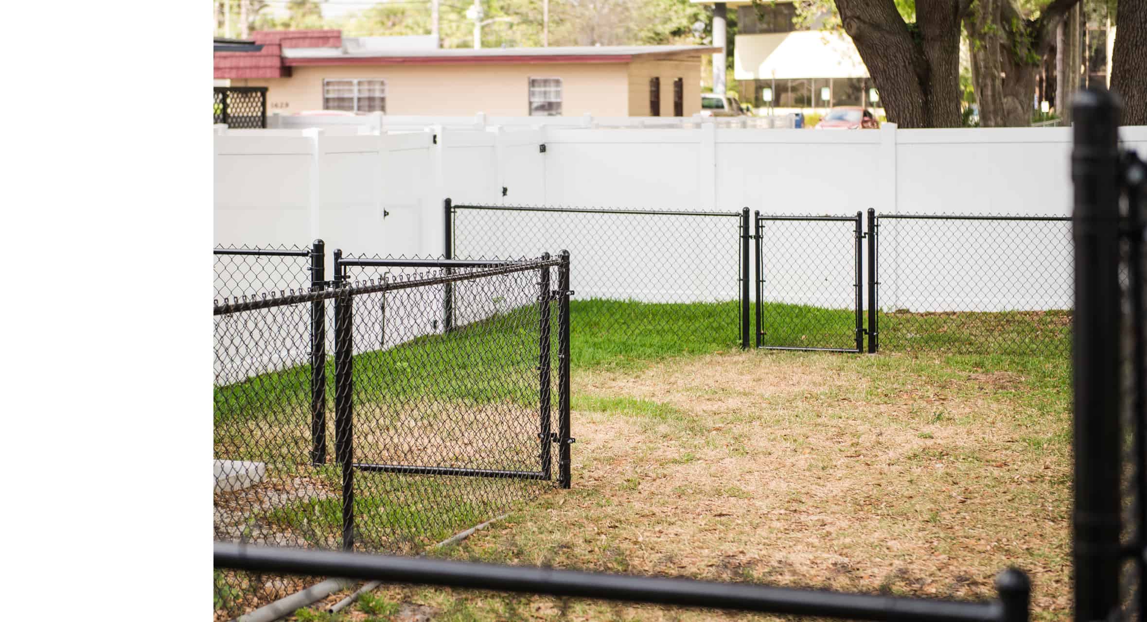 black privacy fence