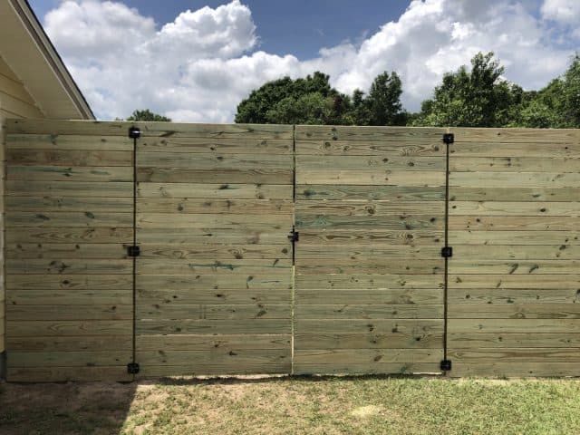 Horizontal Wood Fence - 3