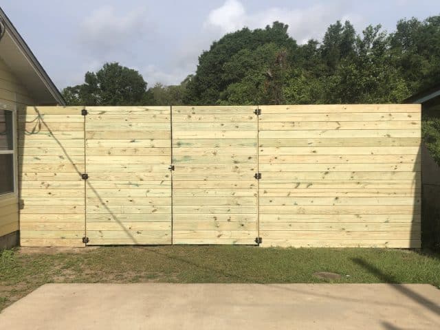 Horizontal Wood Fence - 5