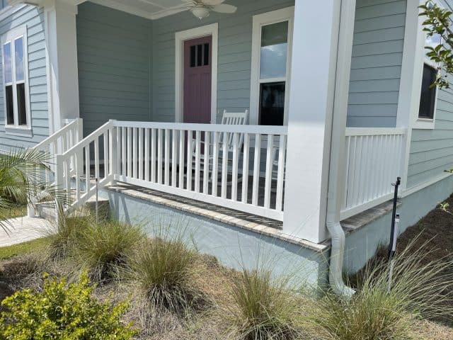 Porch railing side view