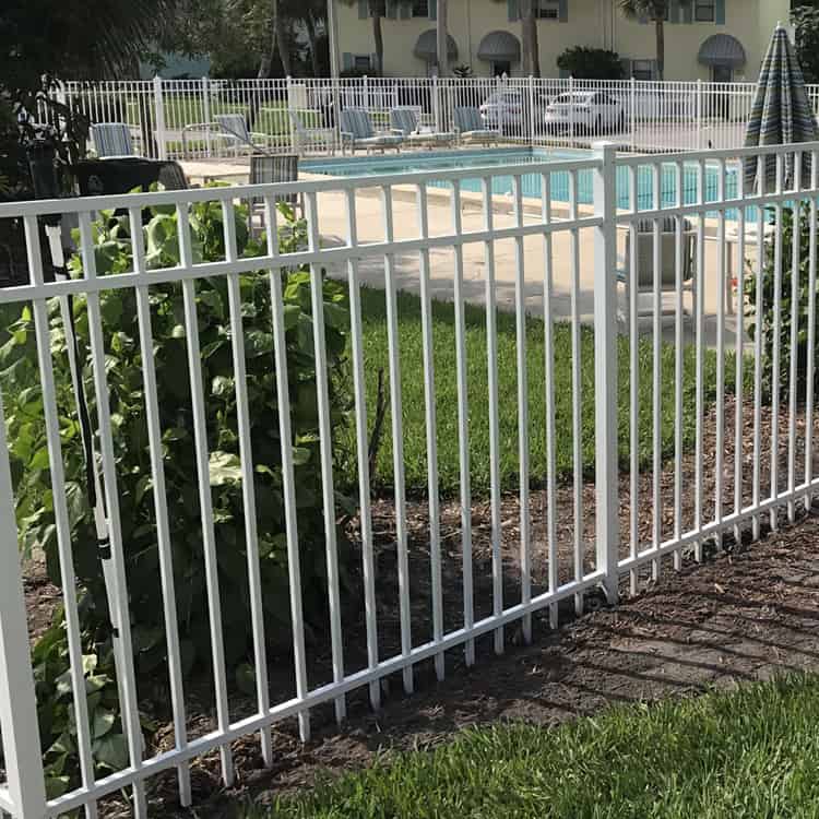 Cape Coral Fence Company white aluminum fence