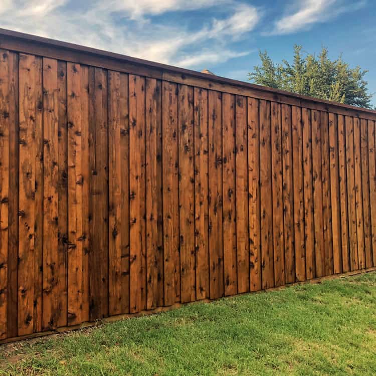 Fort Lauderdale Fence Company dark stained wood fence