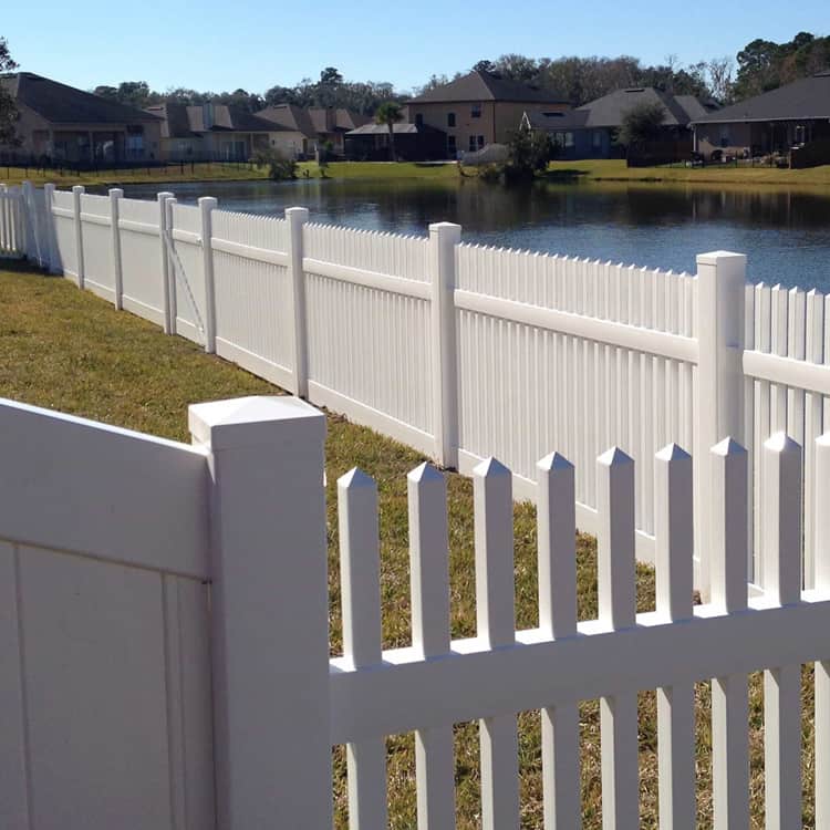 Anderson Fence Company white vinyl fence