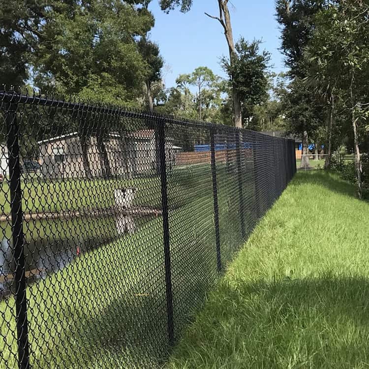 Greenville Fence Company black chain link fence