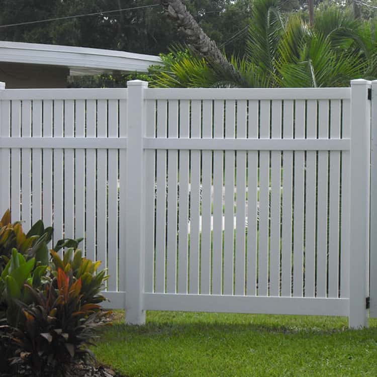 Tampa Fence Company white vinyl fence