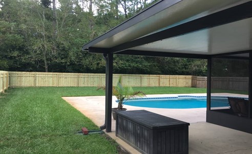 Arkansas Fence Company wood pool fence 