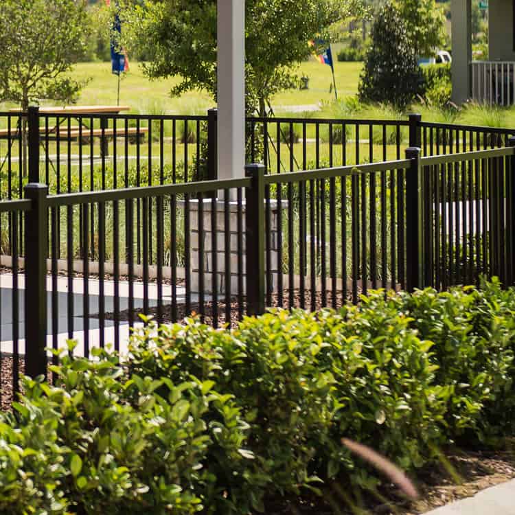 Arkansas Black Aluminum Fence Curb Appeal