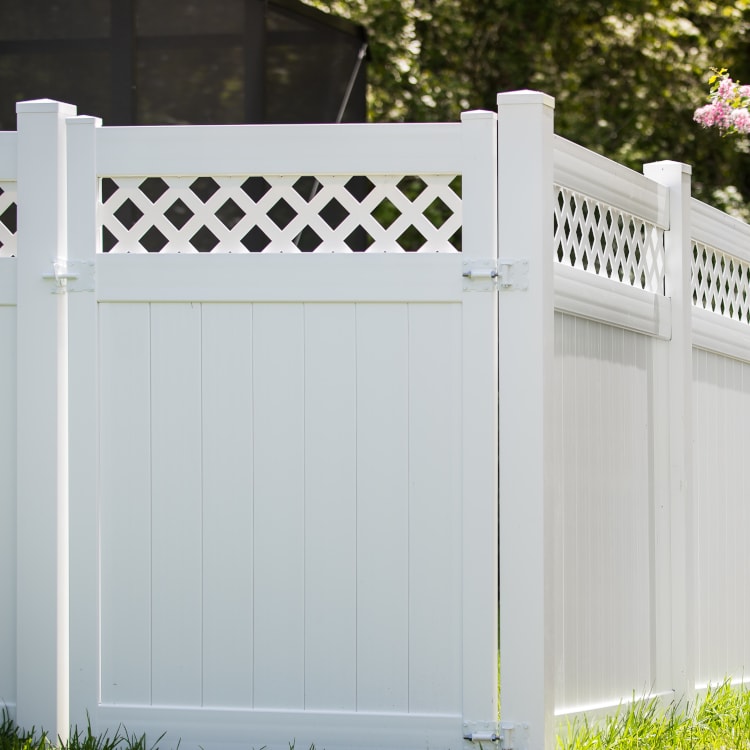 Boston fence company white vinyl fence