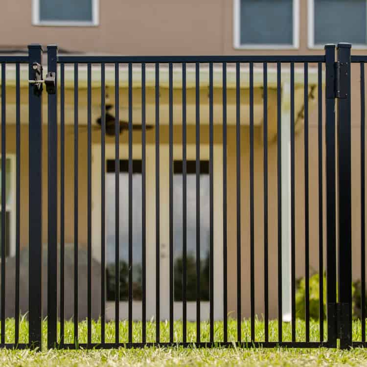 Madison fence company black aluminum fence