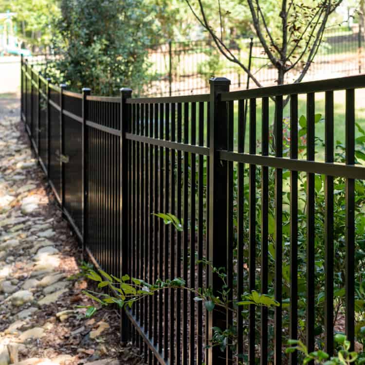 San Jose fence company black aluminum fence