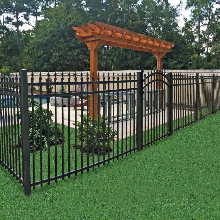 Lincoln Fence Company black aluminum fence