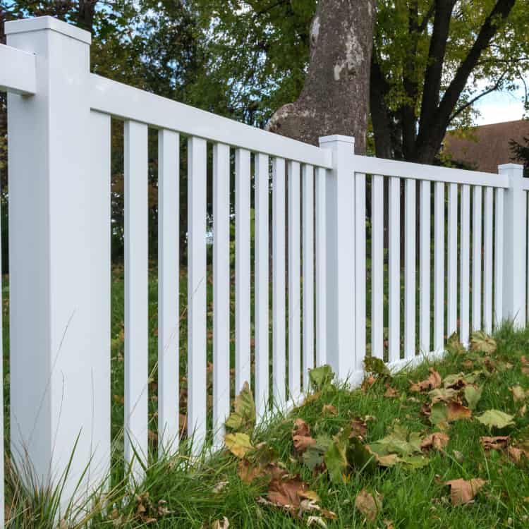 fence company mooresville in white vinyl fence
