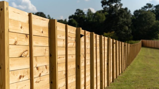 installing a horizontal fence on a slope