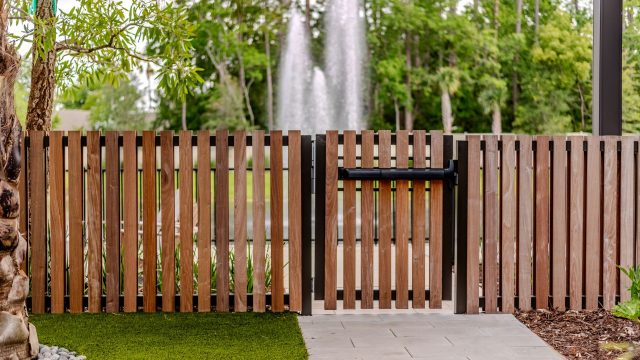 Wooden entry gates